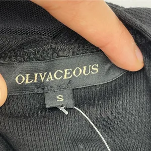 Olivaceous Size S Ribbed Bodysuit Square Neck Cutout Back Thong‎ Black Stretchy thumbnail 4