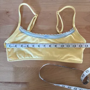 Pink by Frankies Bikinis butter yellow and blue lace bikini set thumbnail 6