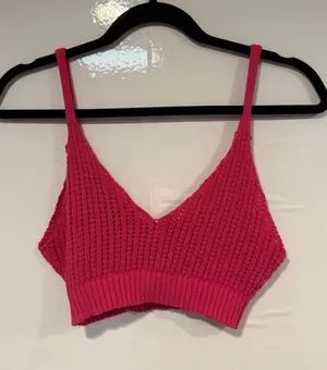 Pink‎ crochet Zara festival bra top thumbnail 1