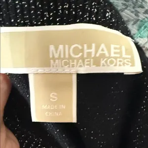 Michael Kors Metallic Sweater Dress S Black‎ Shimmer Dark Academia thumbnail 8