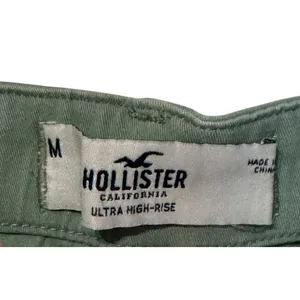 Hollister Women's Pants Ultra‎ High-Rise Cargo Straight Leg Stretch Green Medium thumbnail 5