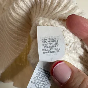 Aerie Cable Knit V Neck Sweater Vest Cream oversized Size‎ L thumbnail 5
