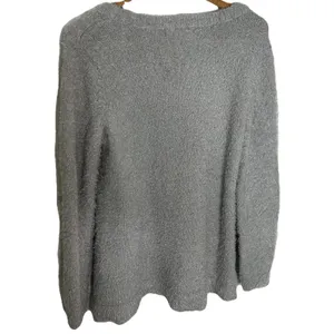 French Laundry Gray & Black Fuzzy Sweater with Polar Bear Design, Size L‎ thumbnail 8