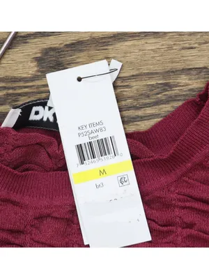 NWT DKNY Womens Lightweight Textured Top P52SAW83 Beet Red M thumbnail 10
