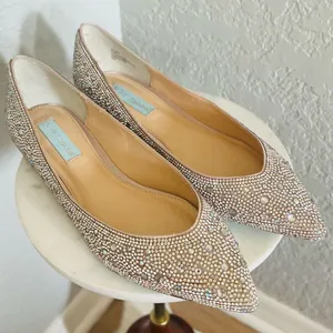 BETSEY JOHNSON Rhinestone Crystal Pavé Pointed Toe Flat, SPARKLE, Size 8.5, NWOT thumbnail 10