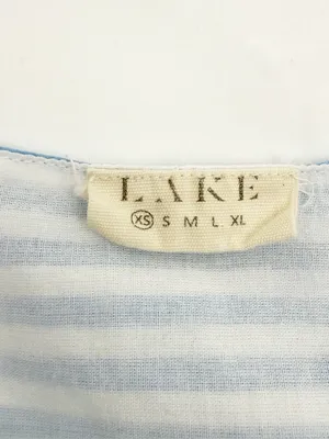 Lake Pajamas Sleeveless Cotton Sleep Pajama Top Blue White Stripes thumbnail 5