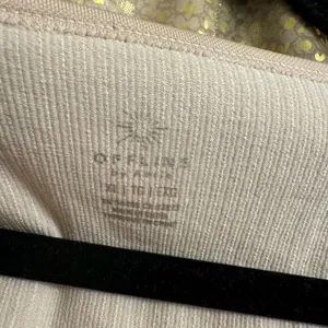 Aerie OFFLINE Ivory Pink Sidewalk Seamless Ribbed Cropped Long Sleeve‎ Top XL thumbnail 3