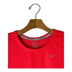 Nike Shirt Women Large‎ Hot Pink Running Dri Fit Short Sleeve Activewear Tee thumbnail 3