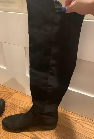 Unisa Black Suede Knee High Boots thumbnail 1