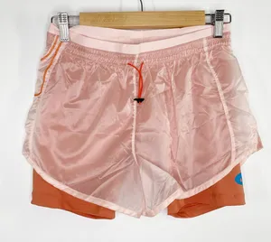 Nike Pink Orange Icon Clash Tempo‎ Luxe Mid-Rise Running Shorts Womens Size XS thumbnail 1