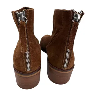 Steve Madden Legally Suede Ankle Booties Size 5.5 M Brown Back Zipper NWOB‎ thumbnail 5
