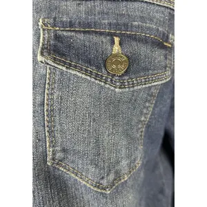 Vintage America Blues Denim Jacket Women's Size M Classic Blue Faux Side Pockets thumbnail 5