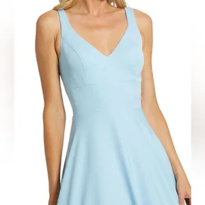 Ieena for Mac Duggal Blue Classic Sleeveless A-Line Ballgown with Pockets Sz 6 thumbnail 3