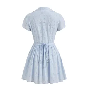 Cider Baby Blue Eyelet Mini Dress S Coquette Cottagecore thumbnail 3