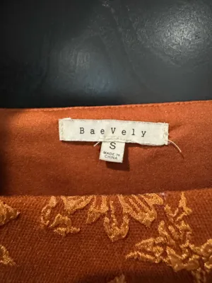 Orange floral mini dress thumbnail 3