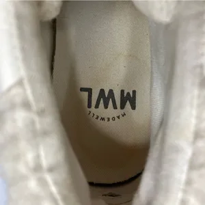Madewell sidewalk Hightop Sneakers white leather casual unisex women’s‎ size 7.5 thumbnail 8