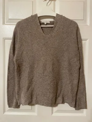 Pinch Taupe V-Neck Hooded Pullover Sweater Size Small thumbnail 2
