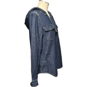 Columbia Cotton Hooded Denim Jacket Blue Medium thumbnail 4