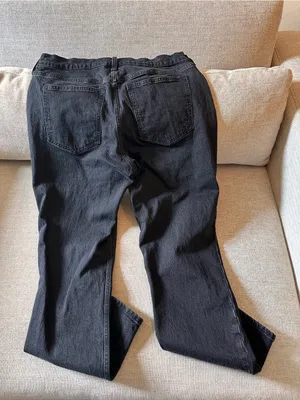 Abercrombie & Fitch High Rise Black Jeans Size 31 Short Straight thumbnail 5