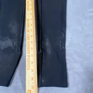 SPANX Faux Leather Leggings Black Womens Size XL Stretch Mid Rise Sleek Slimming thumbnail 11