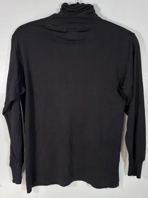 WinterSilks 100% Silk Layering Set Black Turtleneck, Long Sleeve Top Lightweight thumbnail 2
