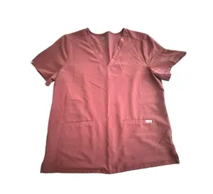 FIGS Technical Collection Casma V Neck Scrub Top Stretch XL Burgundy FW1100 Q1-5 thumbnail 10