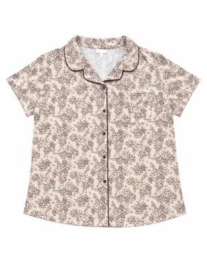 NWT Berkshire Homewear Pajama Set 3X Silky Smooth Notch Collar Floral PJs plus thumbnail 2