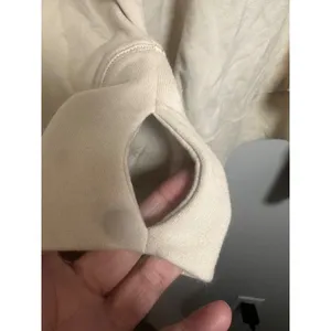Aerie OFFLINE V-Neck Hoodie Beige‎ Living My Best Life Sleeve Graphic Size M thumbnail 4