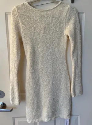 Princess Polly Cosy Up Long Sleeve Boucle Mini Dress thumbnail 1