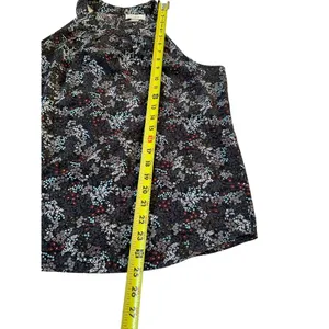 Loft Black Gray Women's Blouse Size M 41-11 thumbnail 6