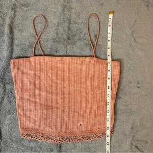 NWT Aeropostale Pink Seriously Soft Cropped Bungee Cami‎ Tank Top Size Medium thumbnail 5
