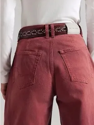 NWT Free People Bodie Arc Jeans in Sangria thumbnail 3