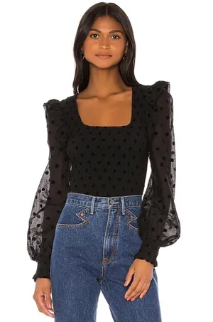 Tularosa SZ XS Moxie Smocked Bodice Top thumbnail 3