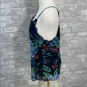 Miss Me Black Floral Tank Top thumbnail 3