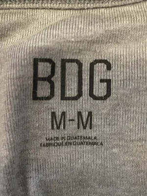 BDG Shirt Womens Medium Gray Solid Crew Neck Short Sleeve Fitted Basic Tee Top thumbnail 6