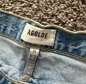 Agolde Parker Light Wash Distressed Denim Cutoff Shorts thumbnail 3