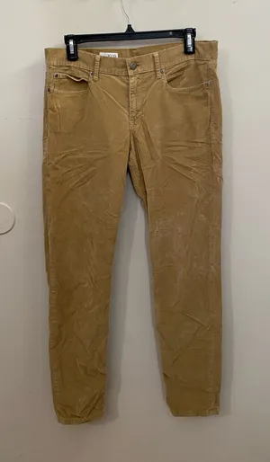 Men's Corduroy Pants in Tan - Classic Straight Fit thumbnail 1