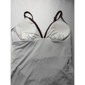 Cupshe Womens Brown Ruched V-Neck One-Piece Swimsuit ASL9035YC M thumbnail 5