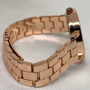 Rose gold tone women’s quartz analog wrist watch 38mm heart dial running thumbnail 6