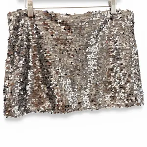 Urban outfitters women’s Silver Sequin Mini Skirt size Large skirt only for sale thumbnail 2