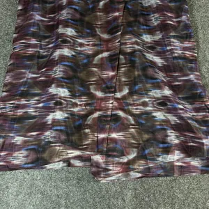 Lord & Taylor Silk Cotton Ikat Print 2 Piece Set Top & Skirt Purple Blue Sz 8 M thumbnail 11