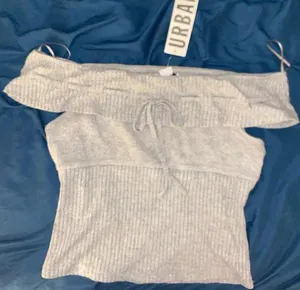 Urban Outfitters Grey Off The Shoulder Top thumbnail 1