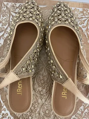 J Renne Gold Embellished Slip -On Mules thumbnail 9