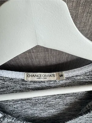 Chance or Fate Gray Heathered Hooded Pullover with Studded Heart thumbnail 2
