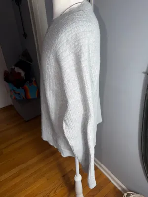 The Group Aritzia 100%Wool 100 Laine Light Blue Ribbed Crewneck Sweater thumbnail 5