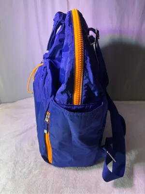Baggallini Royal Blue Nylon Drawstring Backpack with Yellow Accent thumbnail 5