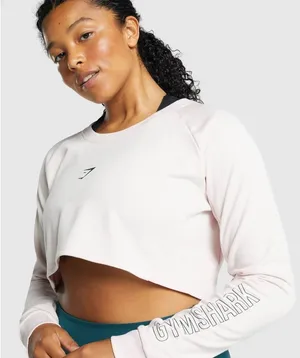 Gymshark cropped hoodie size medium sportswear sweater thumbnail 1