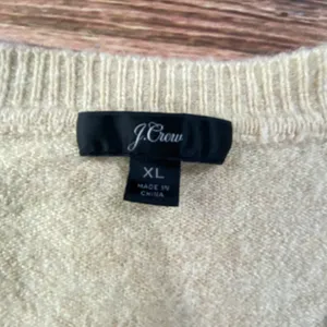 J Crew Sweater Womens XL Tan Merino Wool Alpaca V Neck Long Sleeve Super Soft thumbnail 3