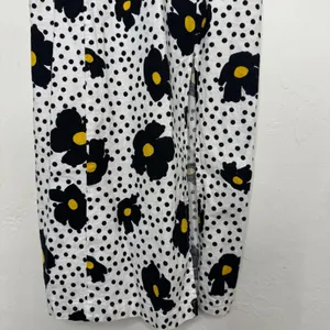 Urban Outfitters UO Remy Linen Ruffle Square Neck MIDI Dress Yellow Floral XS thumbnail 4