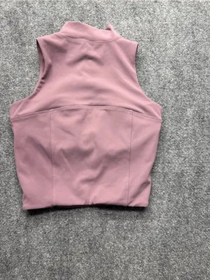 Gold Hinge Woman’s XS Sleeveless purple Zip-Front Active Top built in bra thumbnail 6